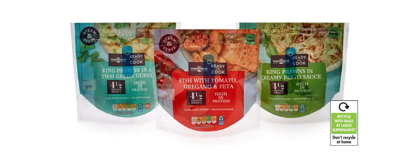 Aldi Sykes Seafood Steam & Serve recyclable pouches
