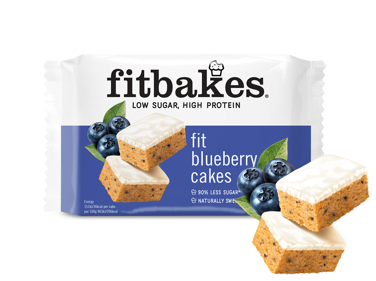 Fitbakes Blueberry Cakes Packaging
