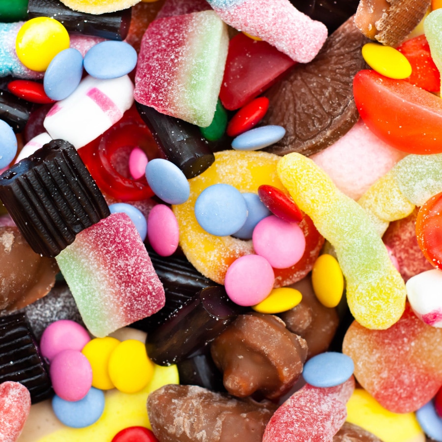 Mixture of different sweets