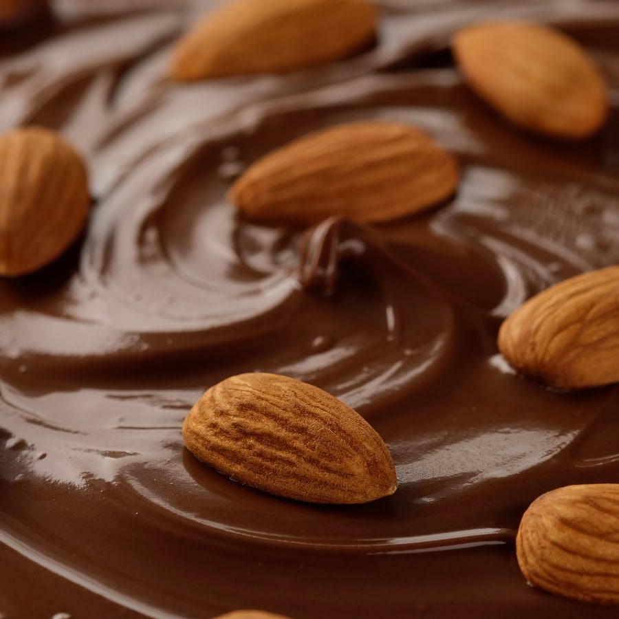 Chocolate with almonds