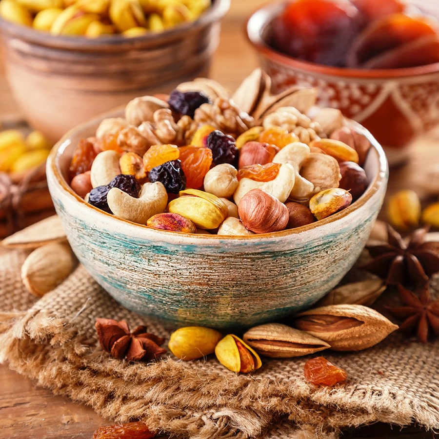 Bowl of mixed nuts