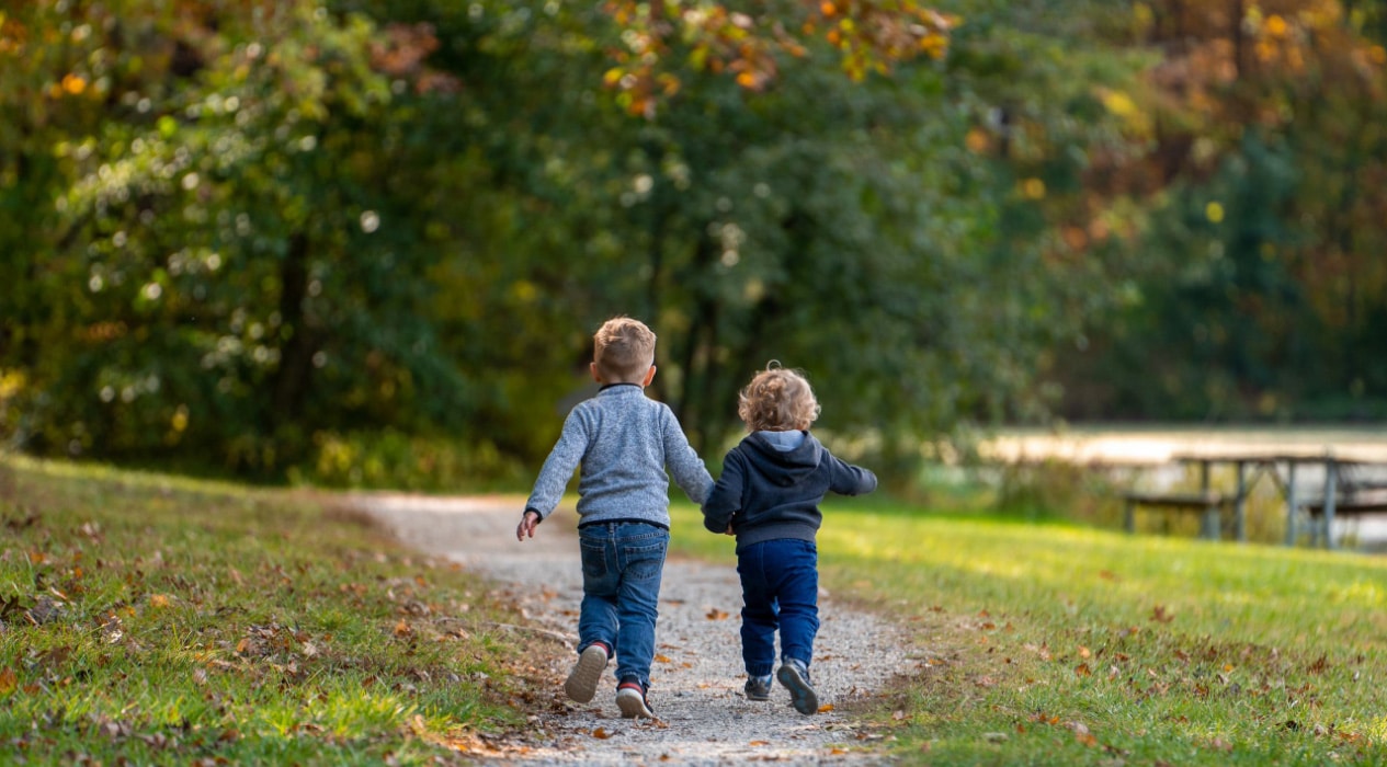 Packaging and sustainability - Children Running Through Woods