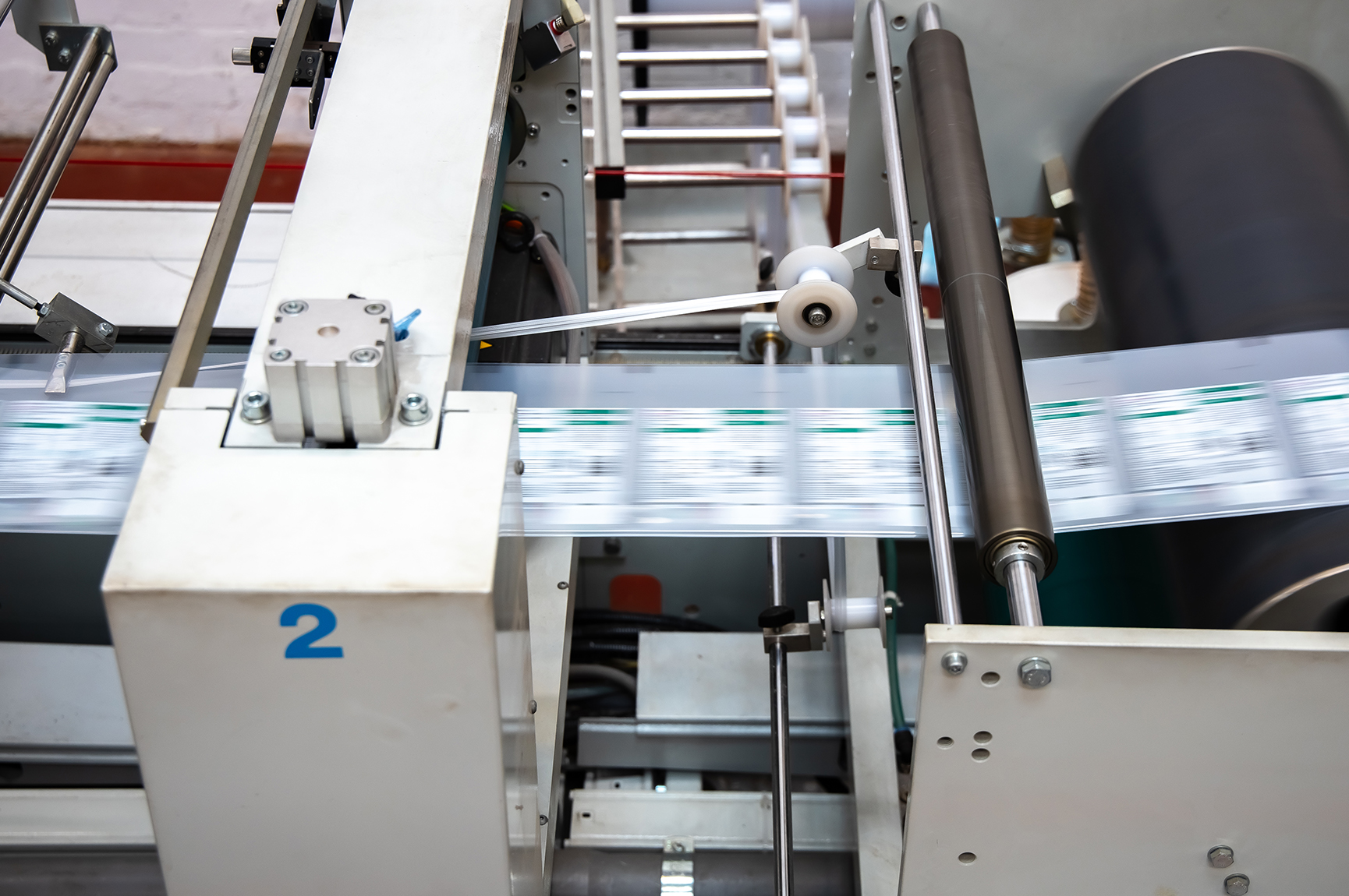 Food packaging being printed