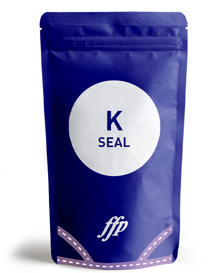 kseal-1 a K Seal Stand Up Pouch showing the formats of Printed Pouches