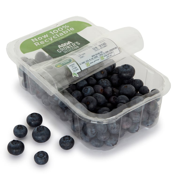 ASDA Grower's Selection Resealable Blueberry Packaging