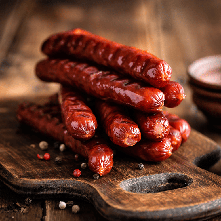 Chargrilled sausages